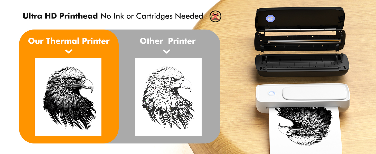 Portable  Thermal Paper Printe - Printer Paper review and price
